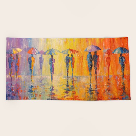 Rain Beach Towel