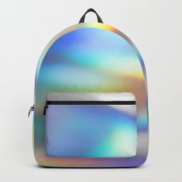 Holographic Vibe Backpack | Pastel, Minimalism, Real, Minimal, Gradient, Trendy, Pattern, Photo, Electronic, Rainbow 
