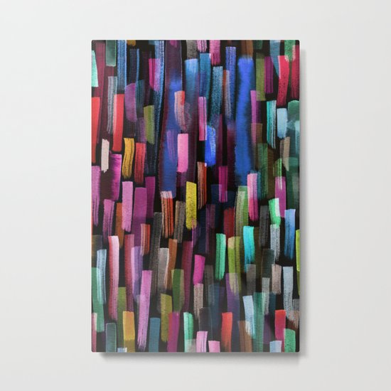 colorful brushstrokes pattern Metal Print