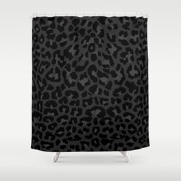 Dark abstract leopard print Shower Curtain