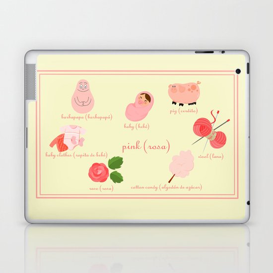 Colors: pink (Los colores: rosa) Laptop & iPad Skin