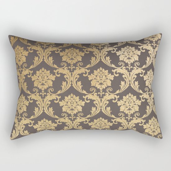 Gold swirls #3 Rectangular Pillow