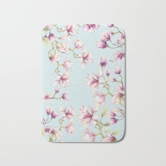 Delicate Magnolia Bath Mat