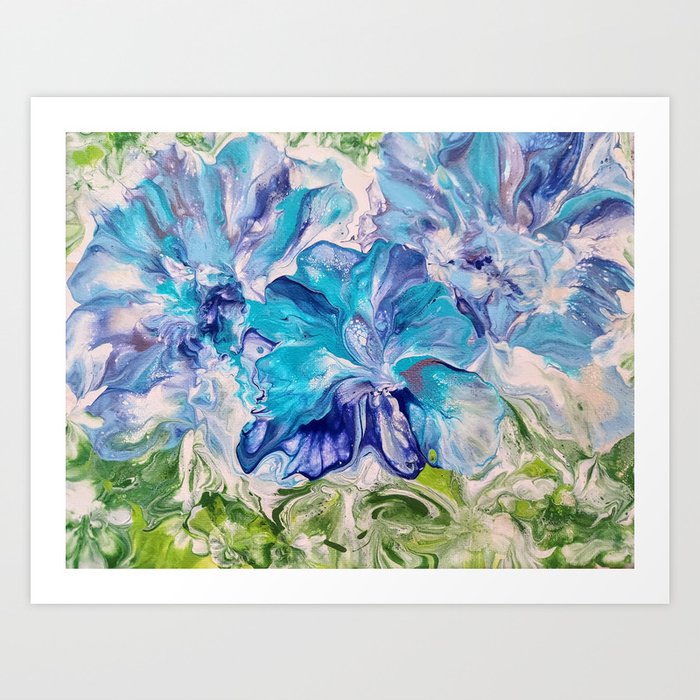 Blue Hibiscus Art Print