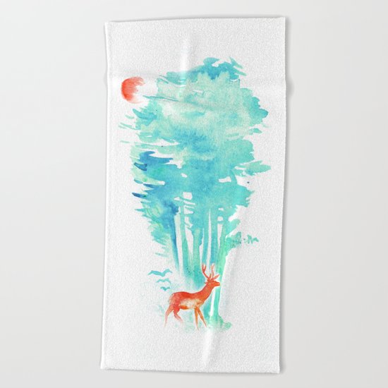 Summer in the Woods Beach Towel