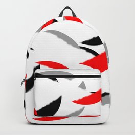 black white red grey abstract minimal pattern Backpack | Preto, Minimal, Rojo, Gris, Branco, Grey, Red, Pattern, Pop Art, Digital 