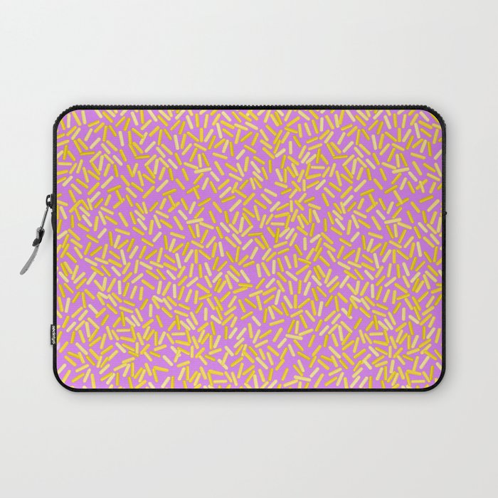 Luscious Yellow Lemon Sprinkles Pattern Laptop Sleeve