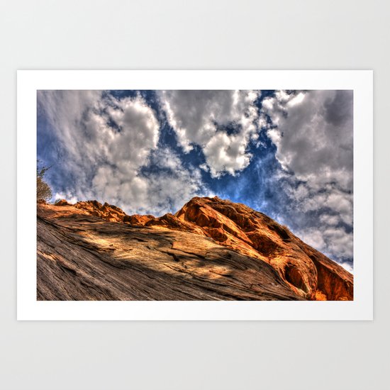 Blue and Orange Art Print