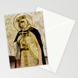 “St Olga” by Mikhail Nesterov Stationery Card