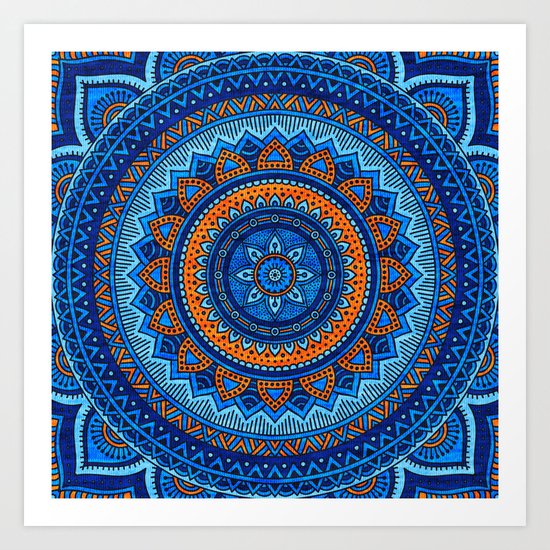 Hippie mandala 36 Art Print