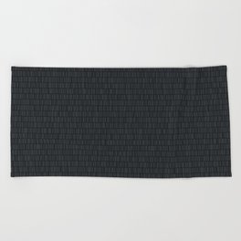 Tiki Black Beach Towel