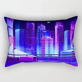 Synthwave Neon City #11 Rectangular Pillow