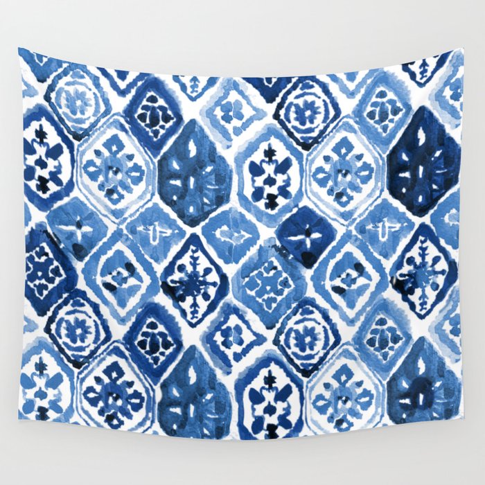 Arabesque tile art Wall Tapestry