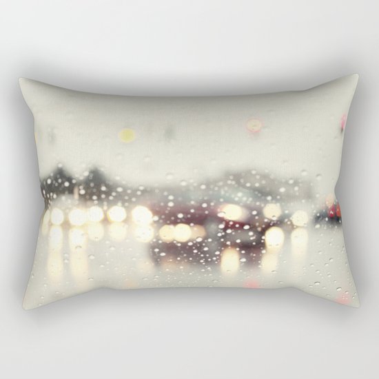 driving in the rain Rectangular Pillow