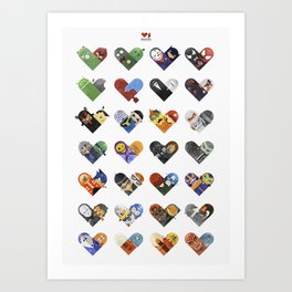 Versus Hearts Series 1 Art Print