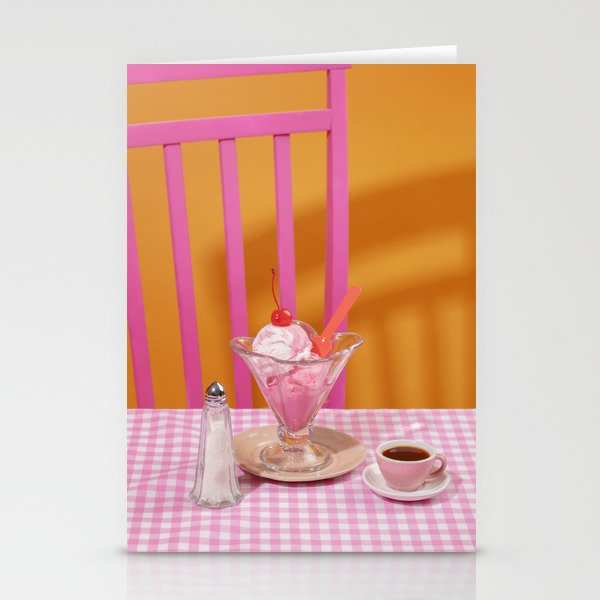 Ice cream and coffee Stationery Cards