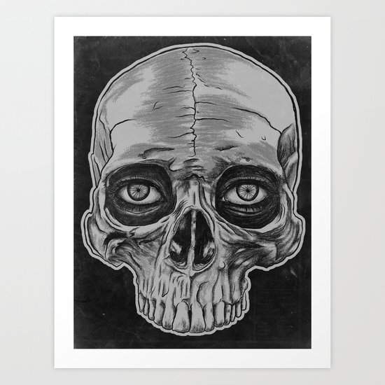 Behind the skull Art Print