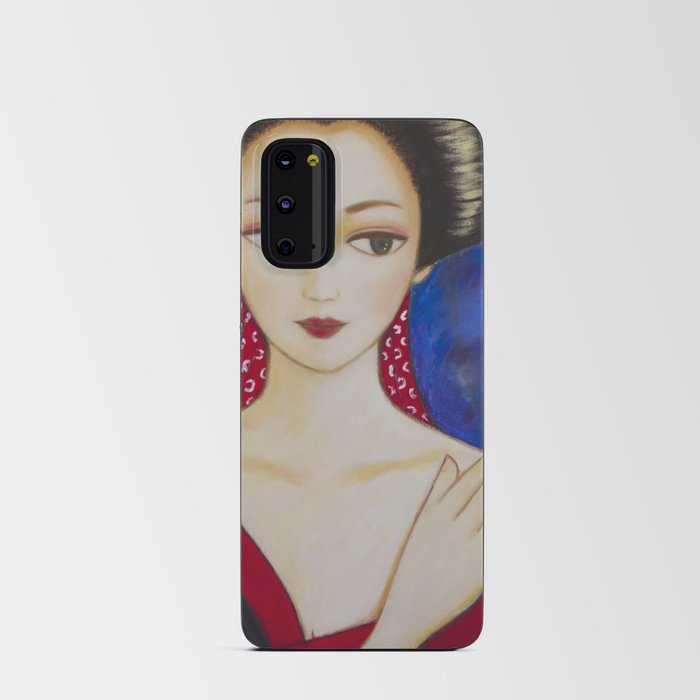 Vibrant Blue Geisha Android Card Case