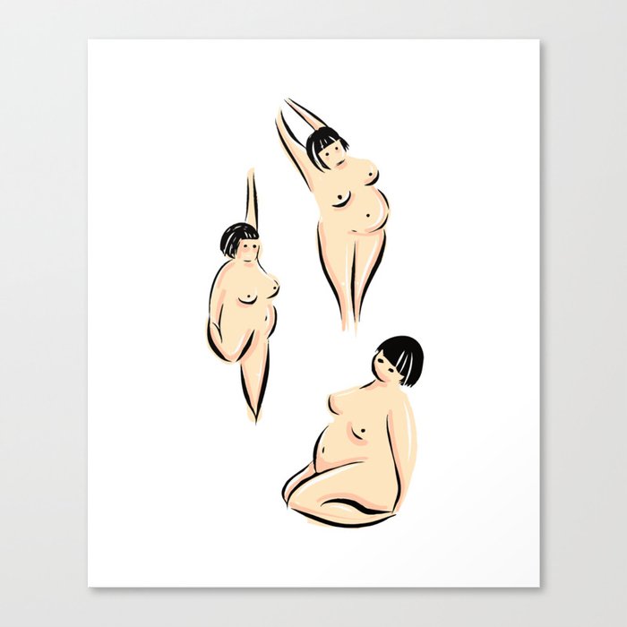 Nude Female Art HalehPashmak Canvas Print