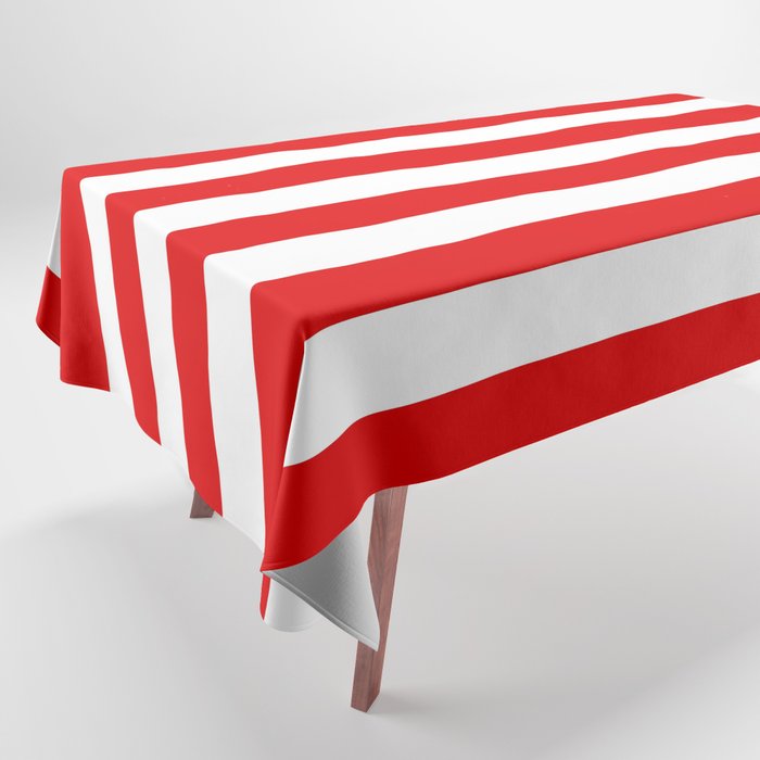 Stripes Texture (Red & White) Tablecloth