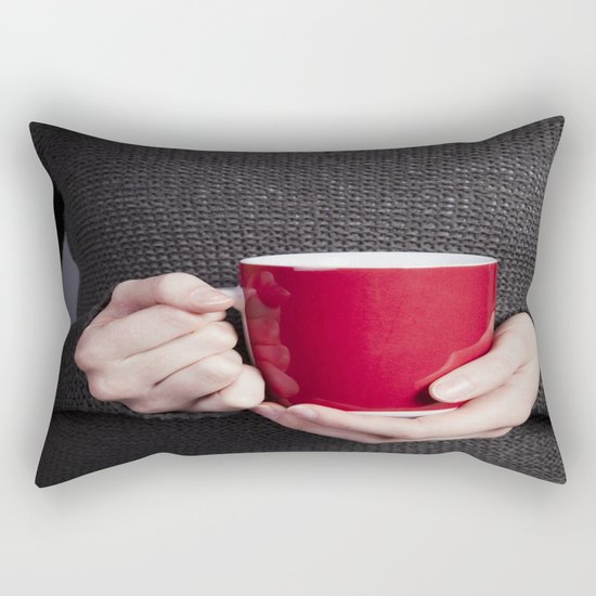 Red Mug Rectangular Pillow