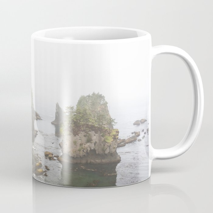 Cape Flattery Washington Pacific Ocean West Coast Sea Stack Forest Landscape Seascape Kelp Geology Cliff Northwest Coffee Mug