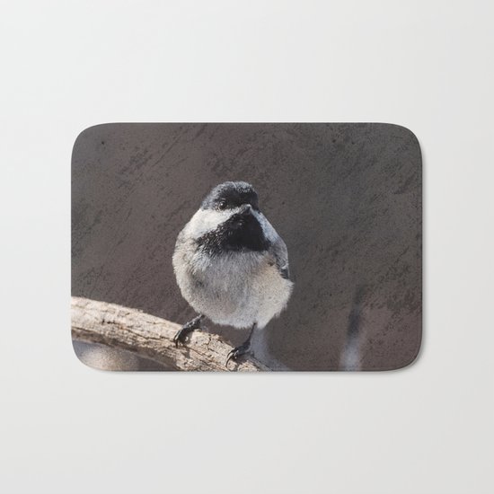 Chickadee with Texture Bath Mat