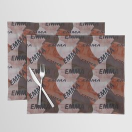  Emma pattern in brown colors and watercolor texture Placemat