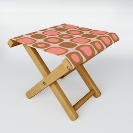 Mid Century Modern Rock Garden Pattern 525 Folding Stool