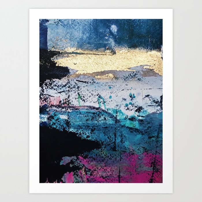 Twilight A Beautiful Abstract Watercolor Mixed Media Piece In