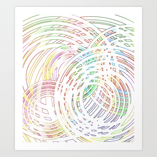 Tracing lazy circles in the sky Art Print