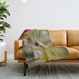 Pitcher Plant Blooms Throw Blanket