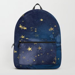 Gold stardust night sky Backpack