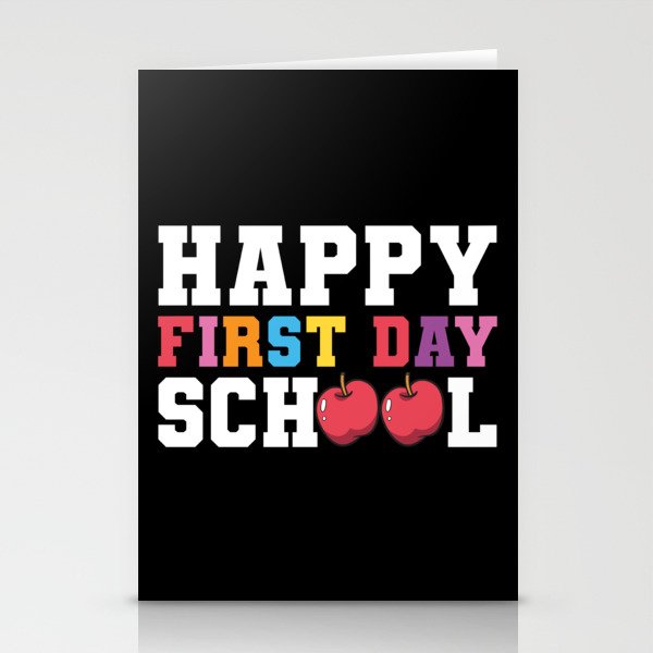 Happy First Day School Stationery Cards