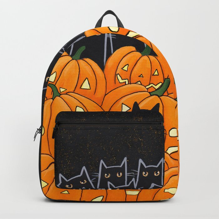 Black Cats and Jack o Lanterns Backpack