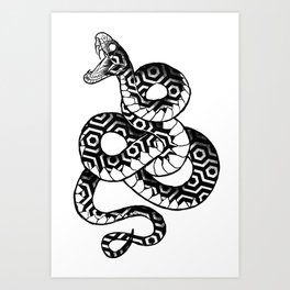 Geometric Snake  Art Print