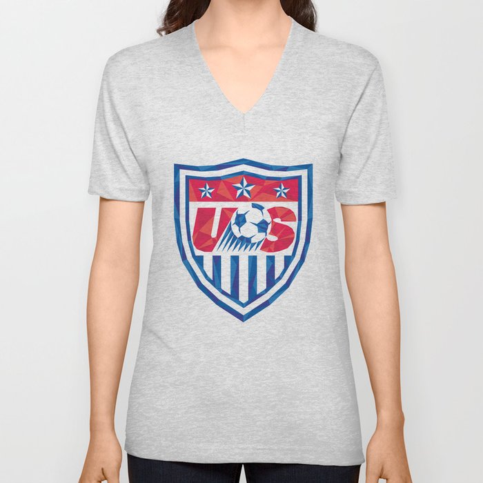 US Soccer  V Neck T Shirt