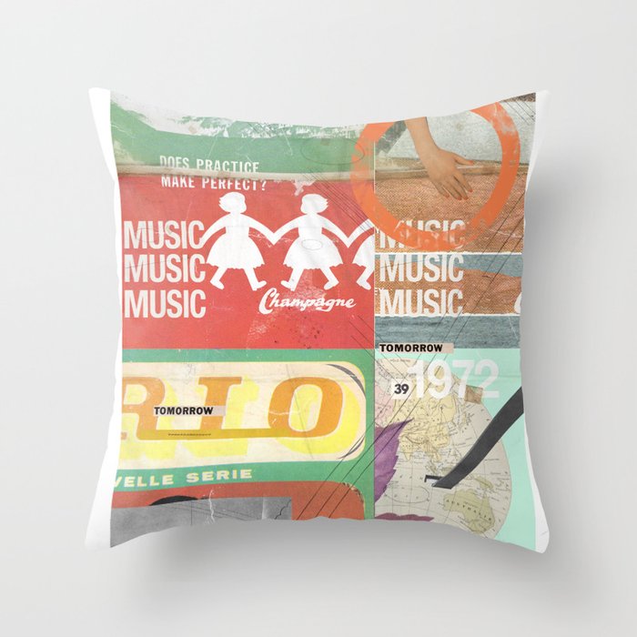 Music, Music, Music Throw Pillow