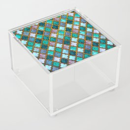 Moroccan tile iridescent pattern Acrylic Box