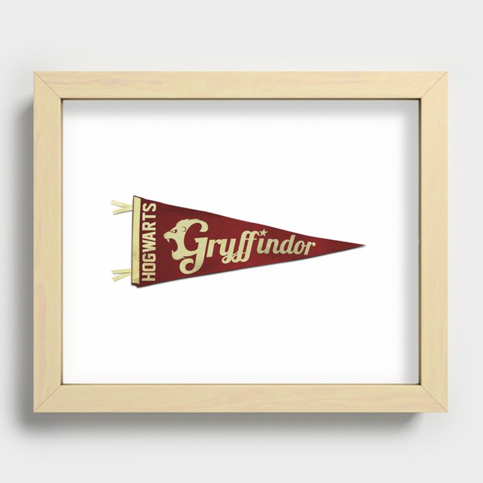 Gryffindor 1948 Vintage Pennant Recessed Framed Print