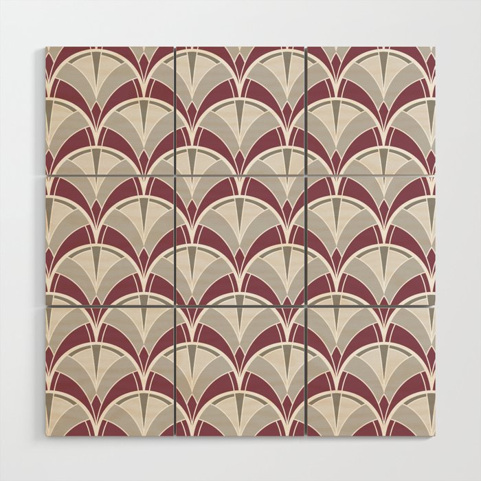 Vintage Art Deco Design Wood Wall Art