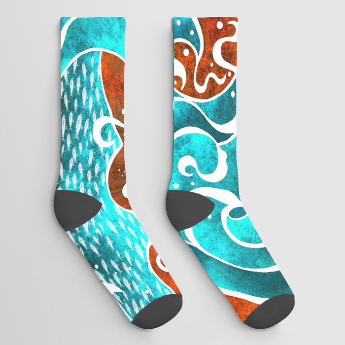 Hot sunset Socks