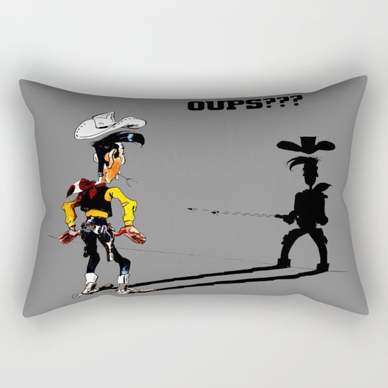 Fast shadow - OUPS - grey version Rectangular Pillow