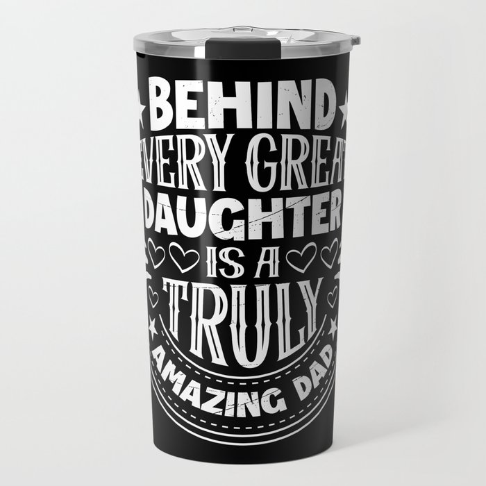 Father's Day Typography Quote Vintage Travel Mug
