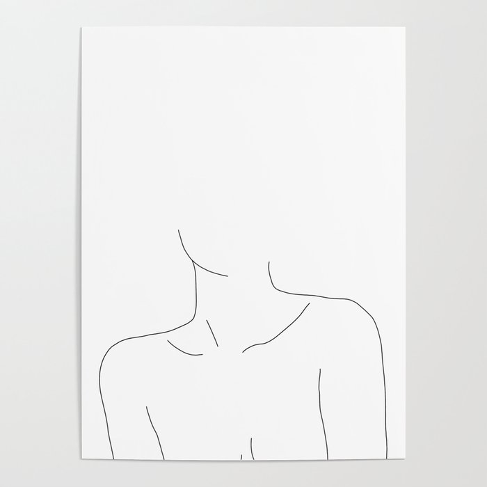 Neckline collar bones drawing - Erin Poster by thecolourstudy | Society6