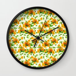 Watercolor pumpkins Wall Clock