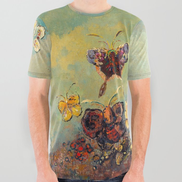 Odilon Redon "Butterflies" All Over Graphic Tee