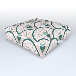 Art Deco Fan Outdoor Floor Cushion