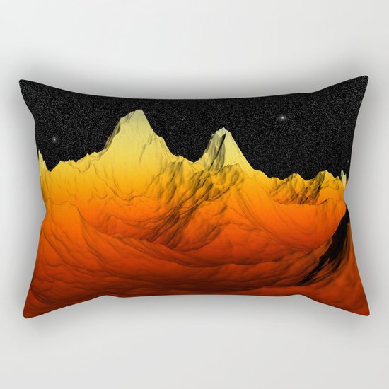 Sci Fi Mountains Landscape Rectangular Pillow