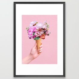 Ice Cream Bouquet Framed Art Print